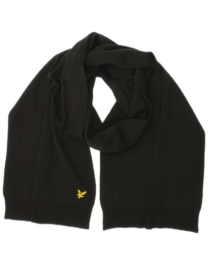 Lyle & Scott Mens Rectangle Scarf One Size Black Polyester