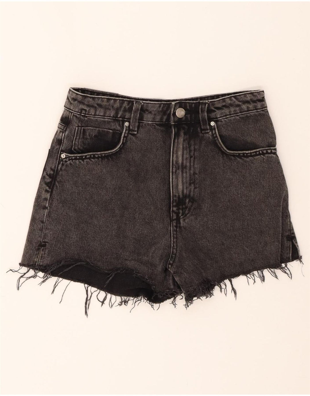 ZARA Womens Denim Shorts EU 36 XS W26 Grey Vintage Zara and Second-Hand Zara from Messina Hembry 