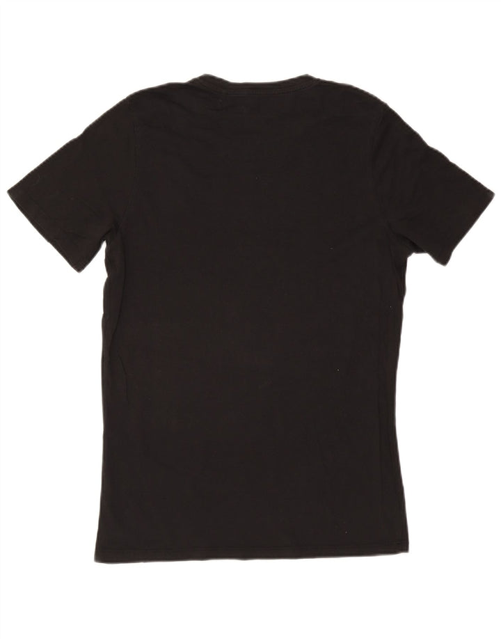 Jack & Jones Mens Graphic T-Shirt Top Medium Black