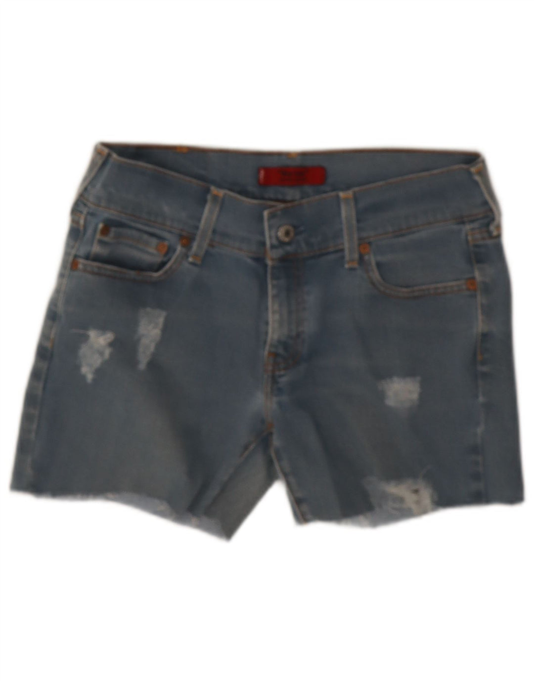 Levi's Womens 559 Distressed Denim Shorts W32 Large Blue Cotton