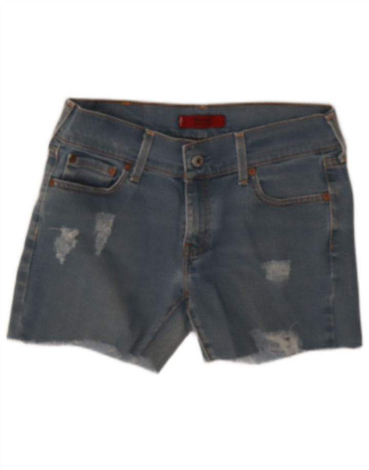 Levi's Womens 559 Distressed Denim Shorts W32 Large Blue Cotton