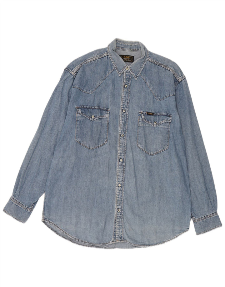 Lee Chemise en Jean Homme Bleu Moyen Coton