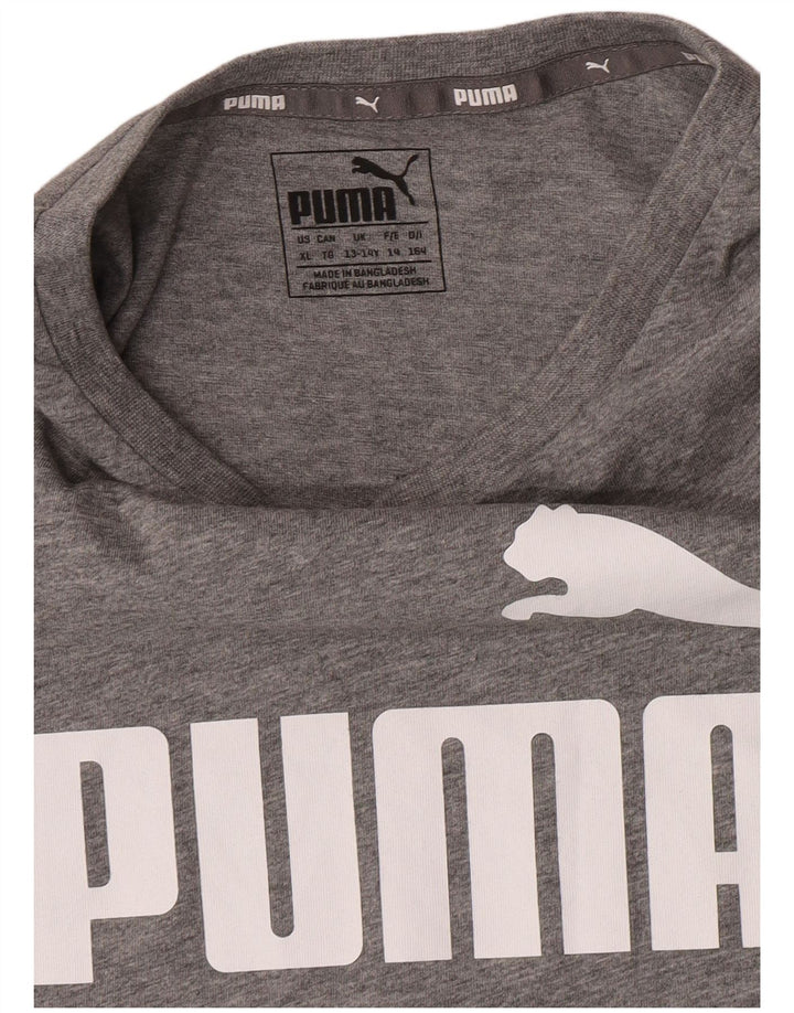 Puma Boys Graphic Vest Top 13-14 Years Grey Flecked