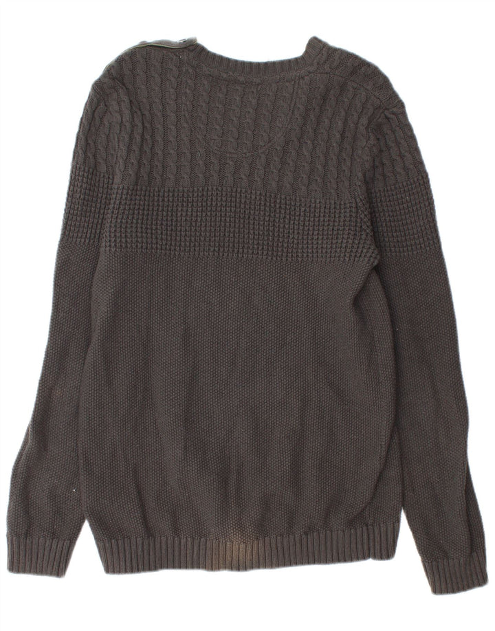 Maglione maglione con scollo a barca da donna Ted Baker taglia 4 grande cotone grigio