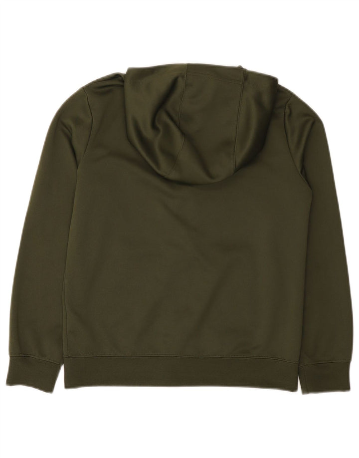 Chłopięcy sweter z kapturem i zamkiem Nike, 10-11 lat, średni, khaki, poliester
