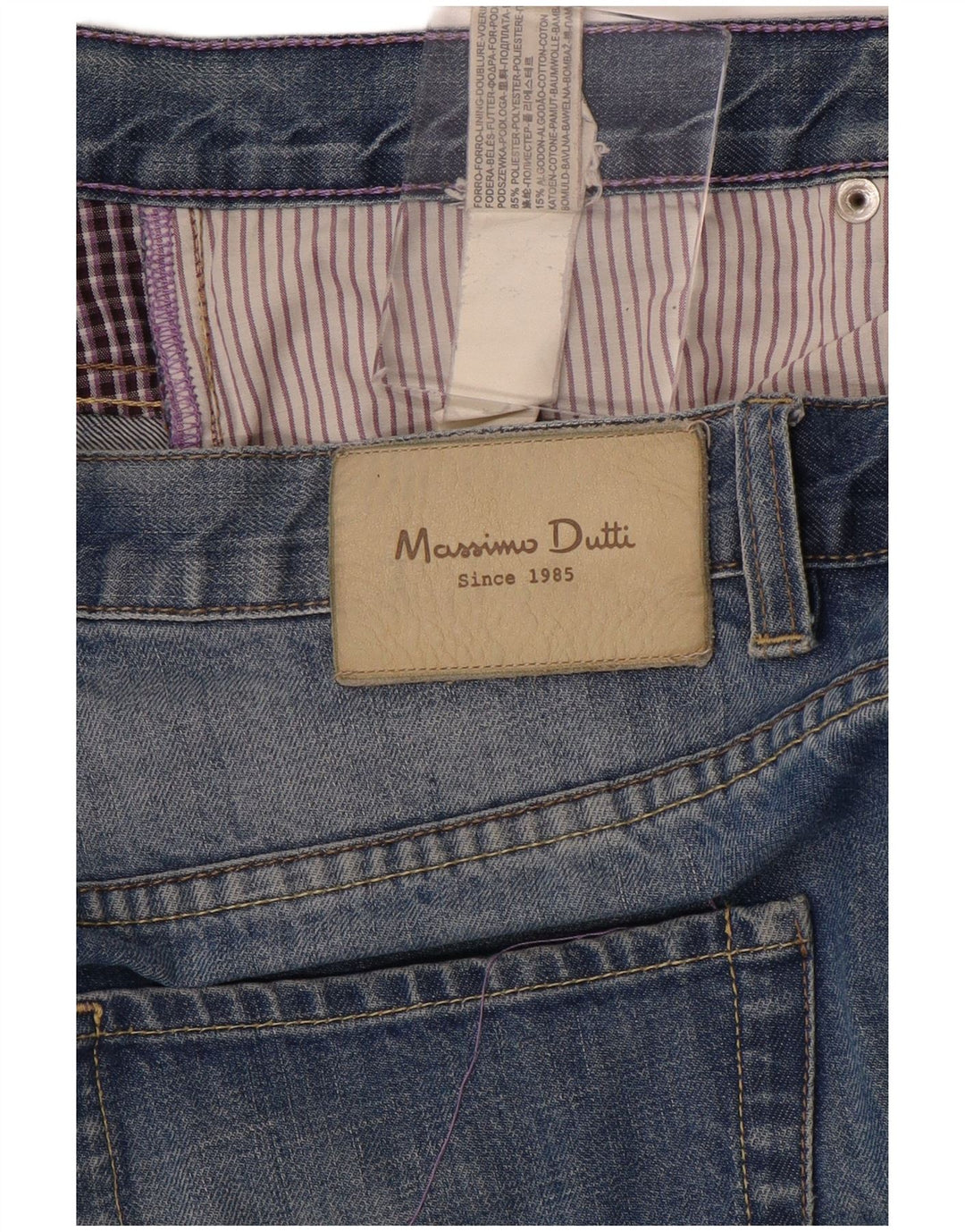 MASSIMO DUTTI Mens Straight Jeans EU 46 XL W36 L30 Blue Polyester