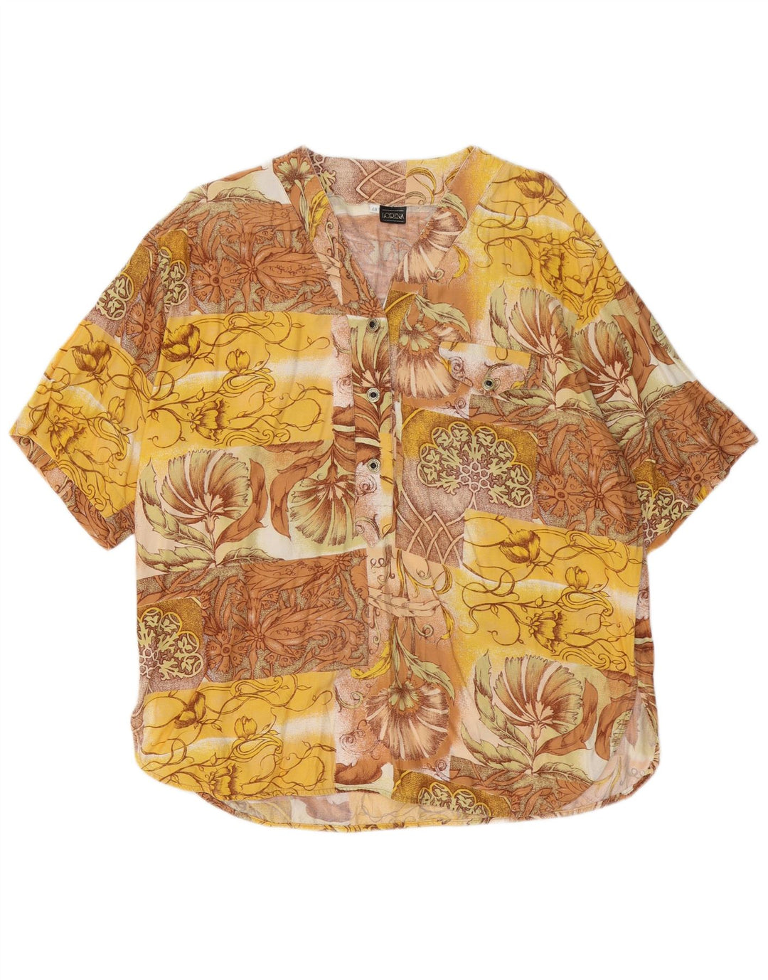 Lorena Womens Short Sleeve Shirt Blouse IT 48 XL Multicoloured Floral