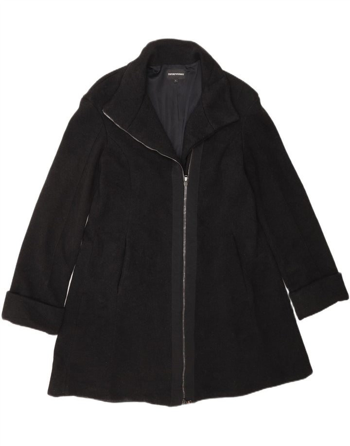 EMPORIO ARMANI Womens Overcoat UK 14 Large Black Vintage Emporio Armani and Second-Hand Emporio Armani from Messina Hembry 