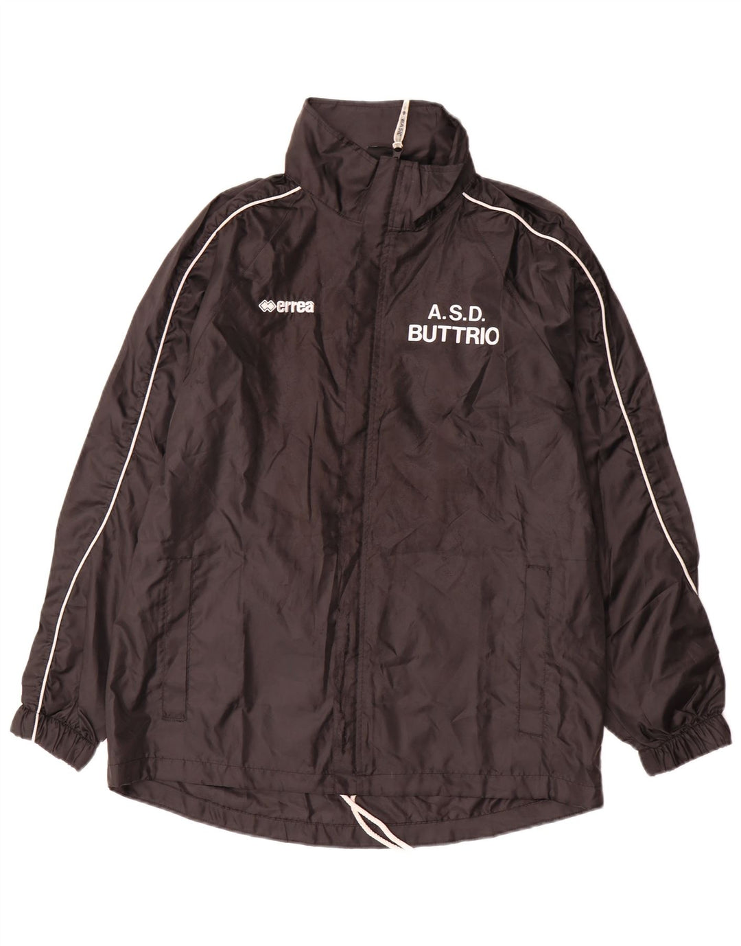 Errea Mens Graphic Rain Jacket UK 36 Small Black Polyester