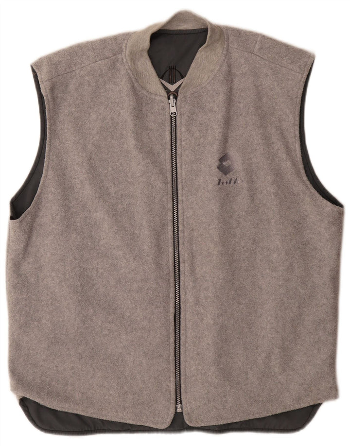 Lotto Mens Graphic Reversible Gilet UK 40 Large Black Polyester
