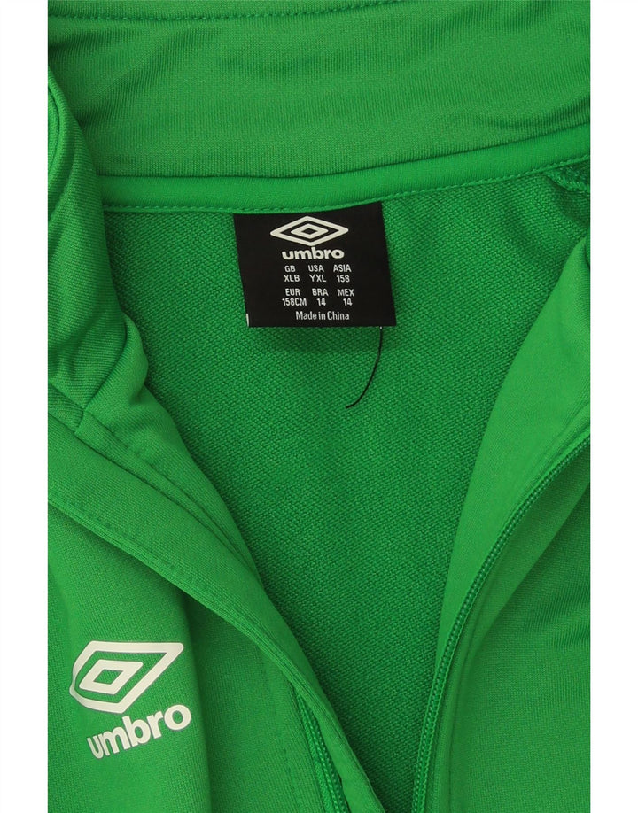 Umbro Boys Graphic Tracksuit Topjakke 13-14 År XL Grøn Polyester
