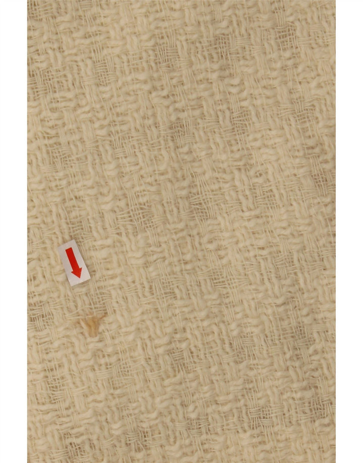 Esclusivo soprabito da donna UK 10 piccolo quadretto bianco sporco