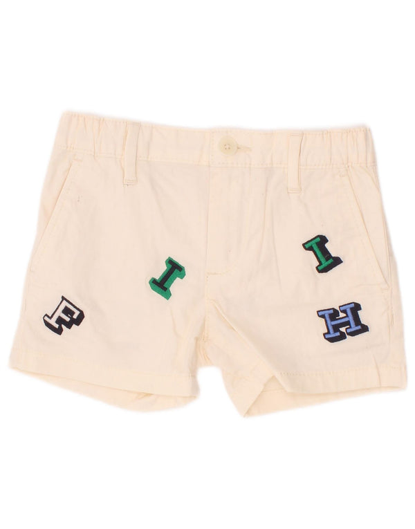 Pantaloncini chino con grafica Tommy Hilfiger per neonato 12-18 mesi W20 in cotone beige