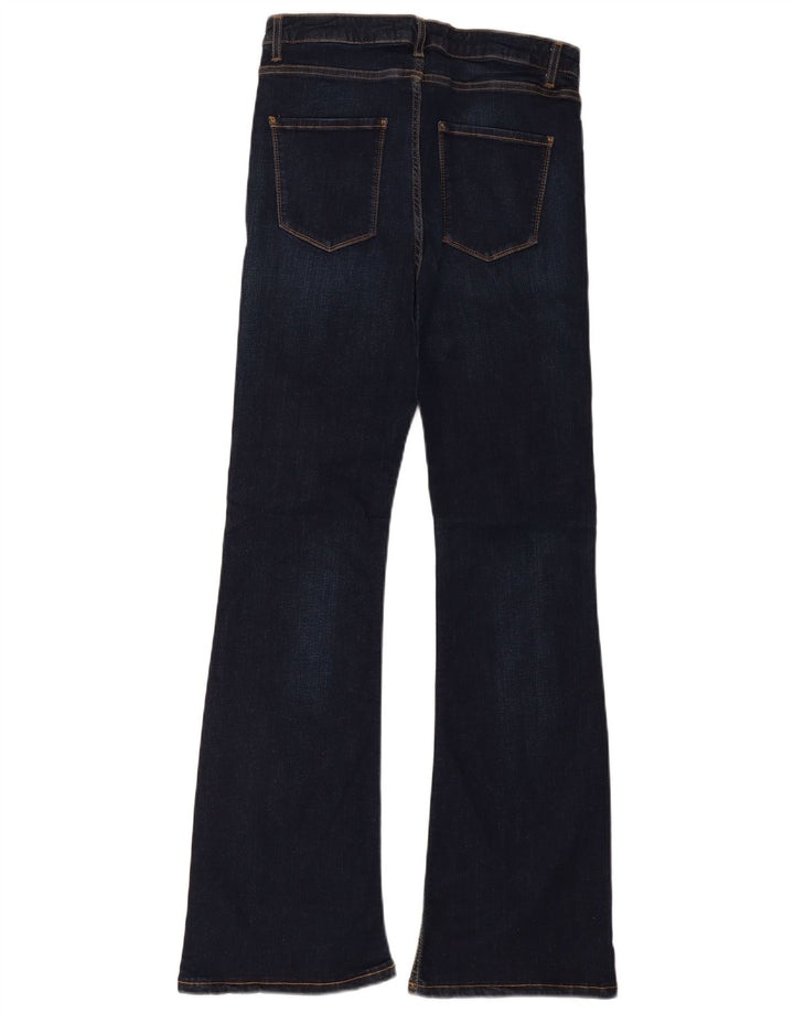 Zara Womens Slim Flared Jeans EU 40 Medium W30 L32 Navy Blue Cotton
