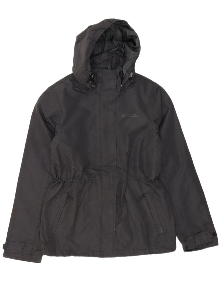 Mountain Warehouse Womens Hooded Rain Jacket UK 6 XS Black Polyester