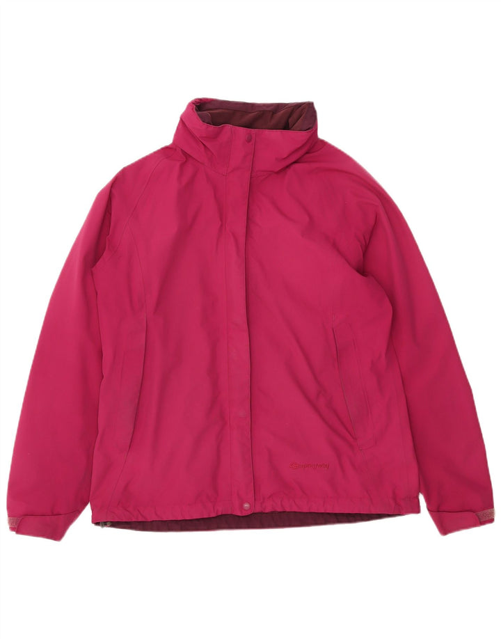 Giacca antipioggia con cappuccio da donna Sprayway UK 12 Poliestere rosa medio