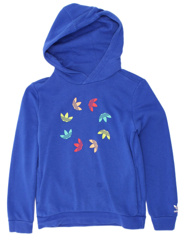 Adidas Jungen Graphic Hoodie Pullover 9–10 Jahre, blaue Baumwolle