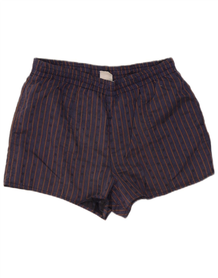 COLMAR Mens Swimming Shorts IT 52 Large  Navy Blue Striped