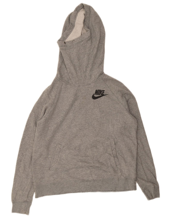 Nike Pull à capuche pour femme UK 14 Large Gris Coton