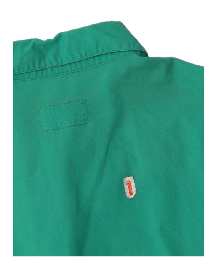 VINTAGE Mens Shirt Medium Turquoise Vintage Vintage and Second-Hand Vintage from Messina Hembry 