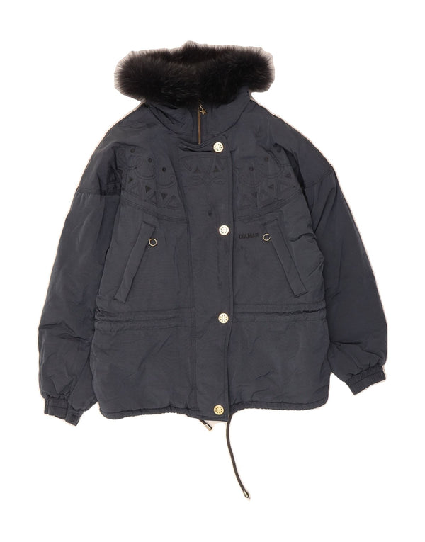 COLMAR Womens Oversized Padded Jacket IT 44 Medium Navy Blue