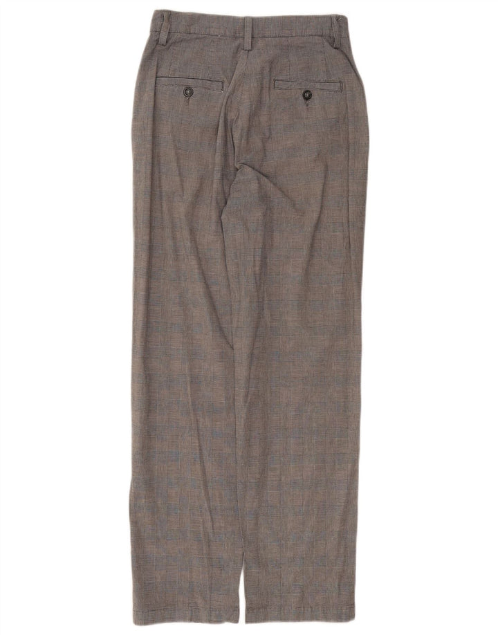 LEE Womens Straight Casual Trousers US 6 Medium W28 L29 Grey Houndstooth