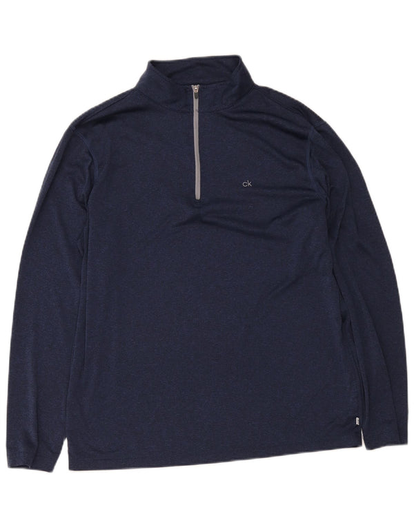 Calvin Klein Mens Golf Zip Neck Pullover Tracksuit Top Large Navy Blue