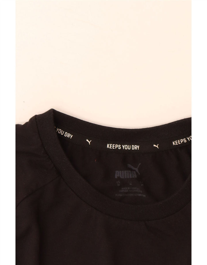 PUMA Mens T-Shirt Top Medium Black Polyester