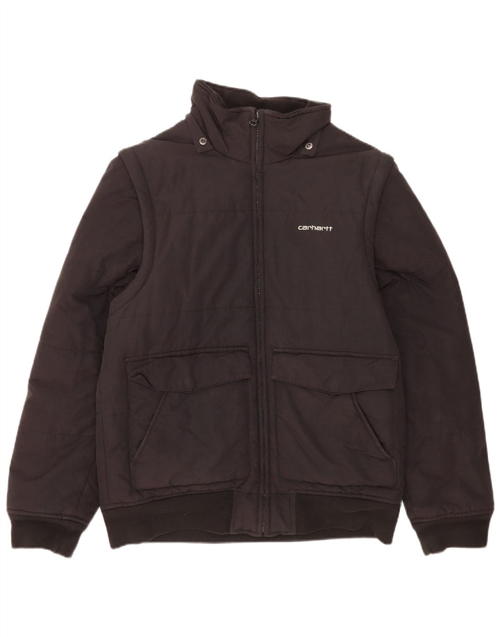 Carhartt Mens Padded Jacket UK 38 Medium Black Nylon
