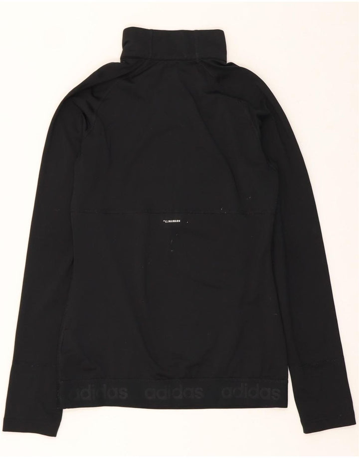 ADIDAS Womens Climawarm Graphic Pullover Tracksuit Top UK 8/10 Small Black Vintage Adidas and Second-Hand Adidas from Messina Hembry 