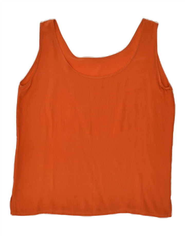 VINTAGE Womens Vest Top UK 16 Large Orange | Vintage Vintage | Thrift | Second-Hand Vintage | Used Clothing | Messina Hembry 