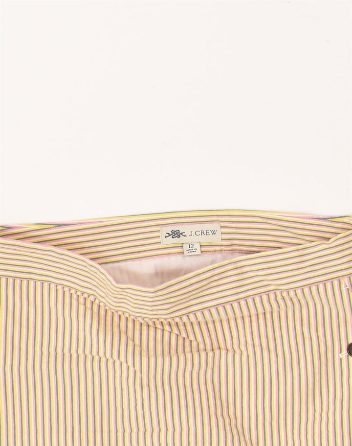 J. CREW Womens Straight Skirt US 12 Large W32 Multicoloured Striped Cotton | Vintage J. Crew | Thrift | Second-Hand J. Crew | Used Clothing | Messina Hembry 