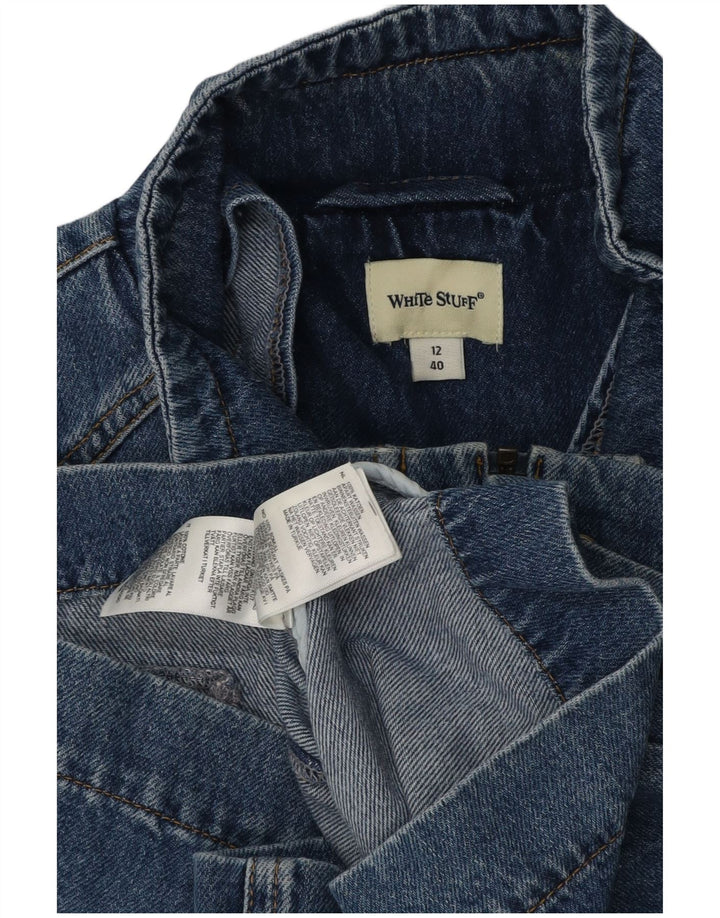 White Stuff Dame denimjakke UK 12 Medium Blue Cotton