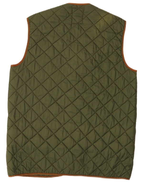 Vintage Herren Steppweste UK 40 Large Grün