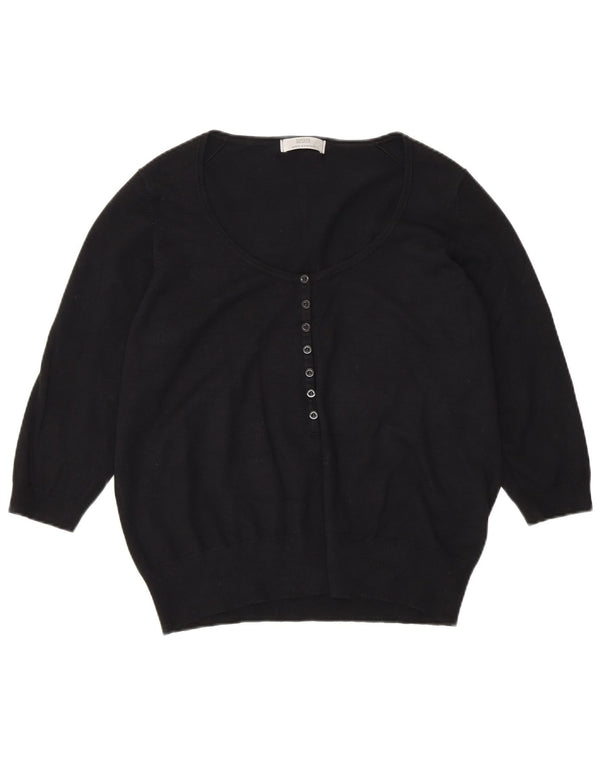 Marks & Spencer 3/4-ærmet Bolero Jumper til kvinder UK 20 2XL Sort viskose
