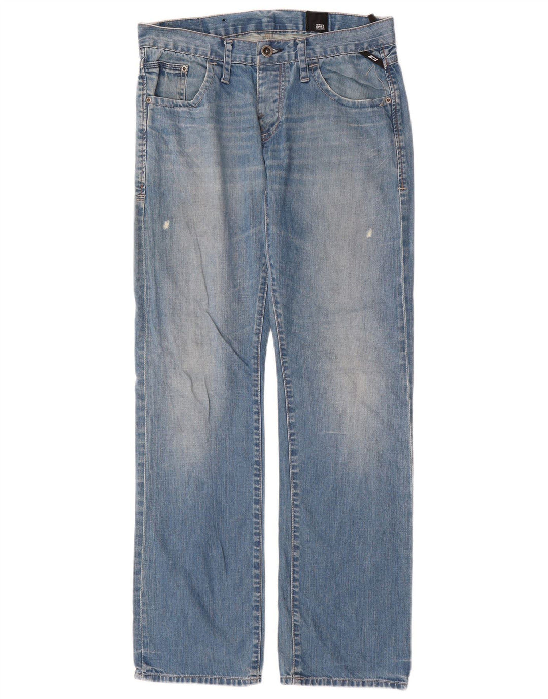 JACK & JONES Mens Straight Jeans W32 L33  Blue Cotton