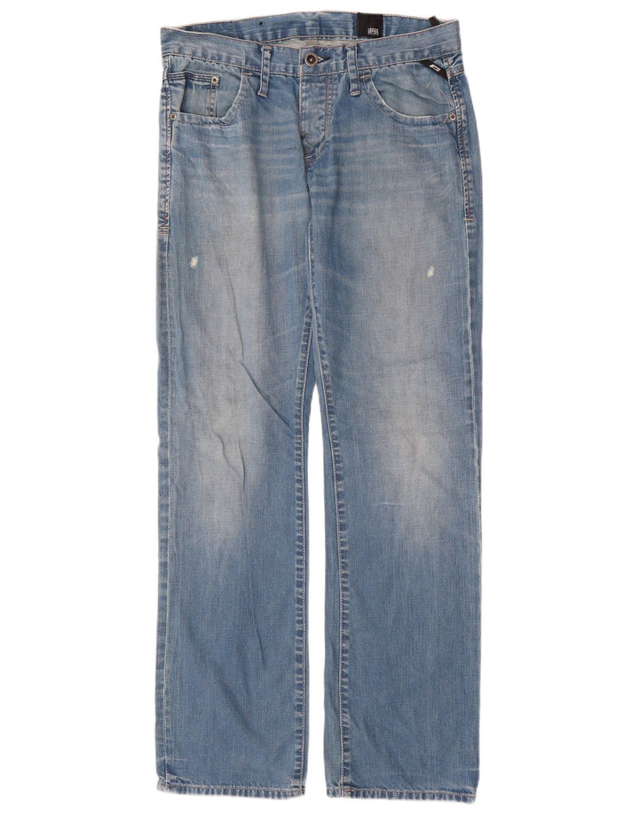 JACK & JONES Mens Straight Jeans W32 L33  Blue Cotton