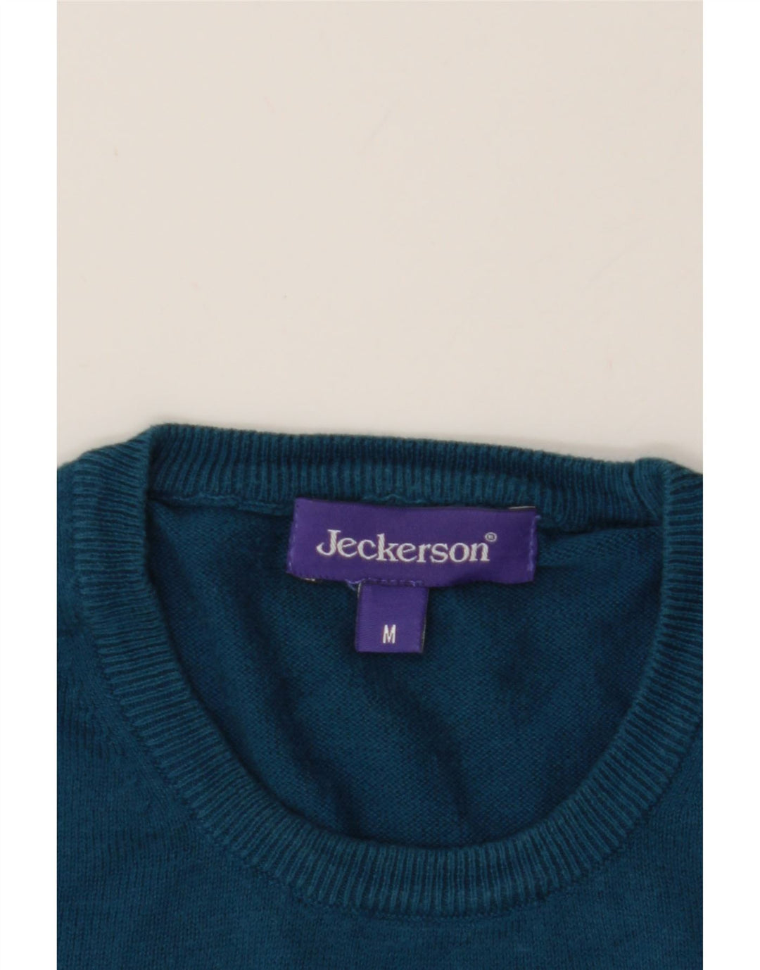 JECKERSON Mens Crew Neck Jumper Sweater Medium Blue Cotton Vintage Jeckerson and Second-Hand Jeckerson from Messina Hembry 