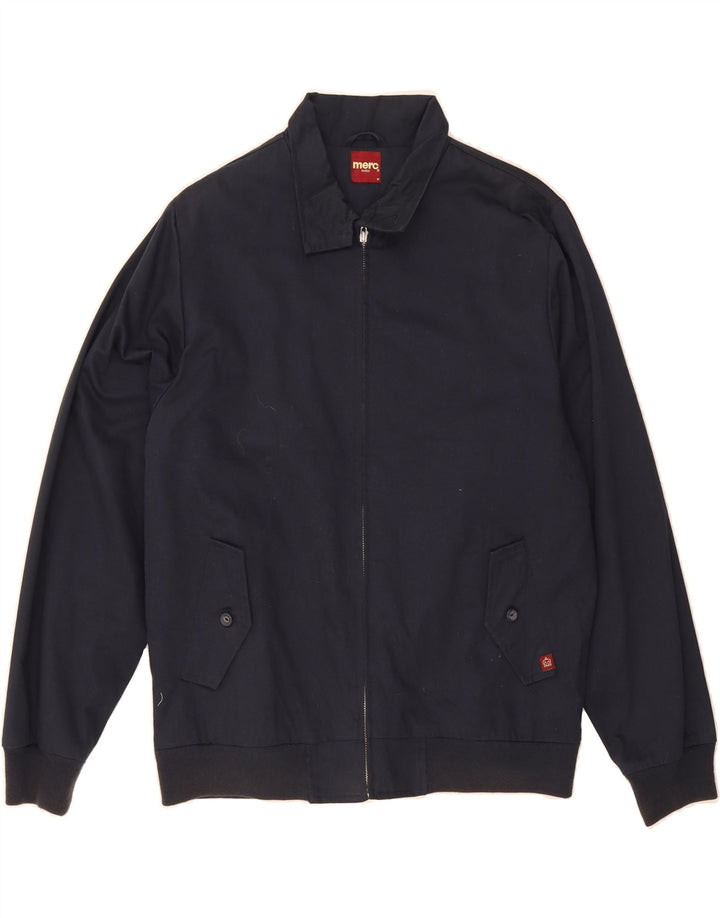 MERC Mens Bomber Jacket UK 38 Medium Navy Blue Cotton Vintage Merc and Second-Hand Merc from Messina Hembry 