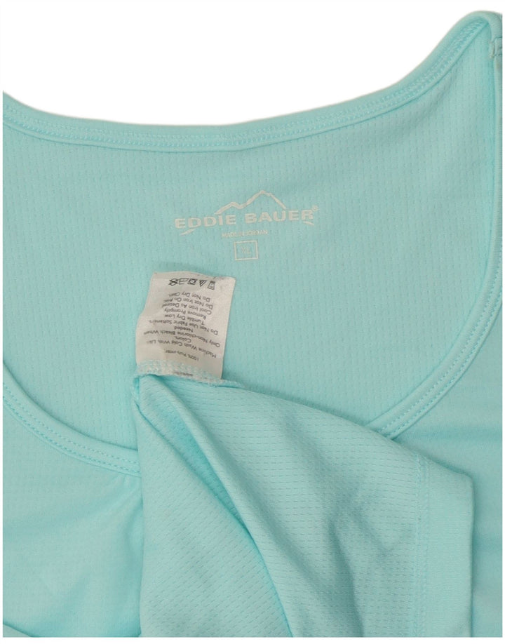 EDDIE BAUER Womens T-Shirt Top UK 18 XL Blue Polyester