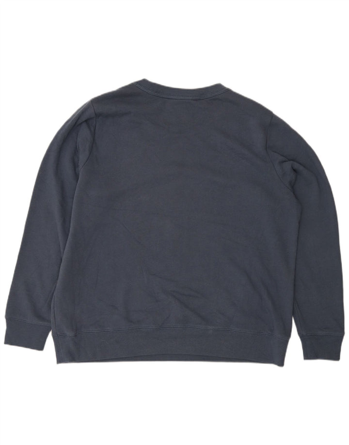 Marks & Spencer Womens Graphic Sweatshirt Jumper UK 16 Large Navy Blue