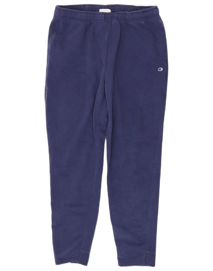 Champion Mens Tracksuit Trousers Medium  Navy Blue Cotton