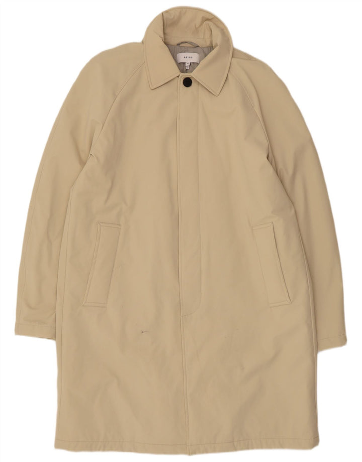 Reiss Herre Overfrakke UK 42 XL Beige Polyamid