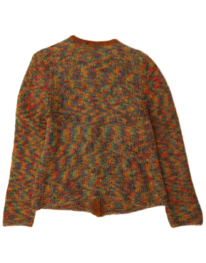 Vintage Womens Cardigan Sweater UK 12 Medium Multicoloured Flecked