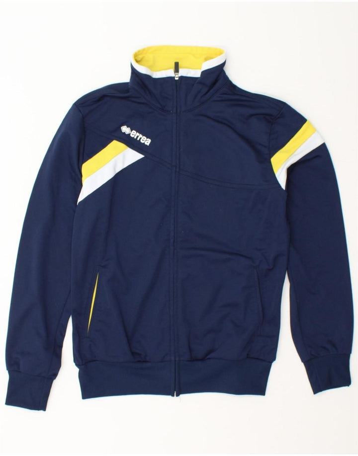 ERREA Boys Tracksuit Top Jacket 13-14 Years Large Navy Blue Colourblock Vintage Errea and Second-Hand Errea from Messina Hembry 