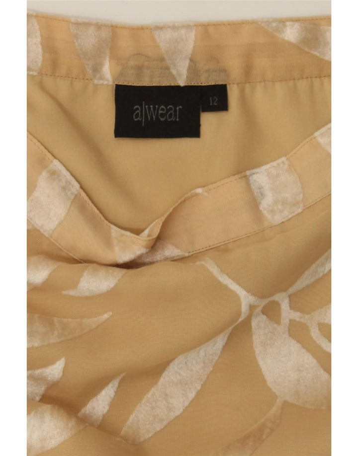 VINTAGE Womens Abstract Pattern Maxi Skirt US 12 Large W36  Beige Viscose Vintage Vintage and Second-Hand Vintage from Messina Hembry 