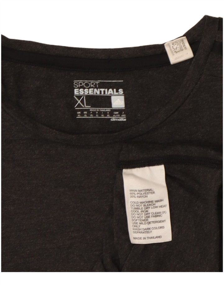 ADIDAS Mens Climalite T-Shirt Top XL Grey Polyester