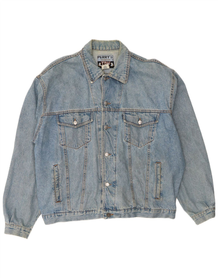 Perry's Mens Denim Jacket UK 44 2XL Blue Cotton