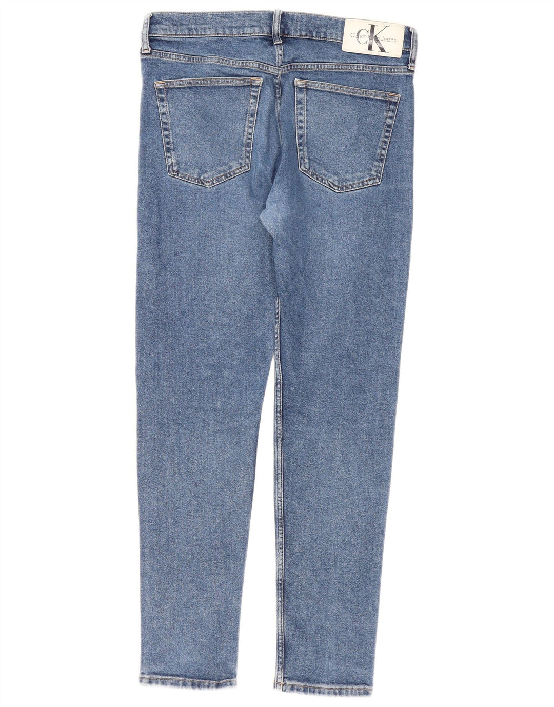 Calvin Klein Mens Slim Jeans W33 L32 Blue Cotton