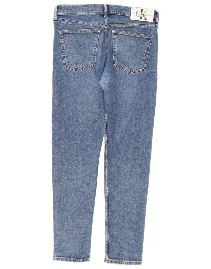 Calvin Klein Mens Slim Jeans W33 L32 Blue Cotton